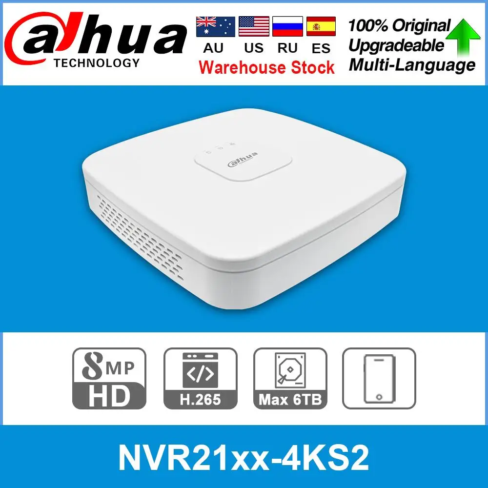 Видеорегистратор Dahua сетевой видеорегистратор 4K NVR H265 4/8/16 каналов 1U Lite для IP камер