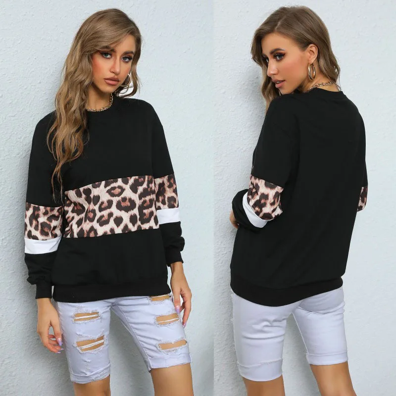 Autumn Winter 2021 new women’s suits with round-necked Patchwork leopard-print Hoodie
Autumn Winter 2021 new women’s suits with round-necked Patchwork leopard-print Hoodie