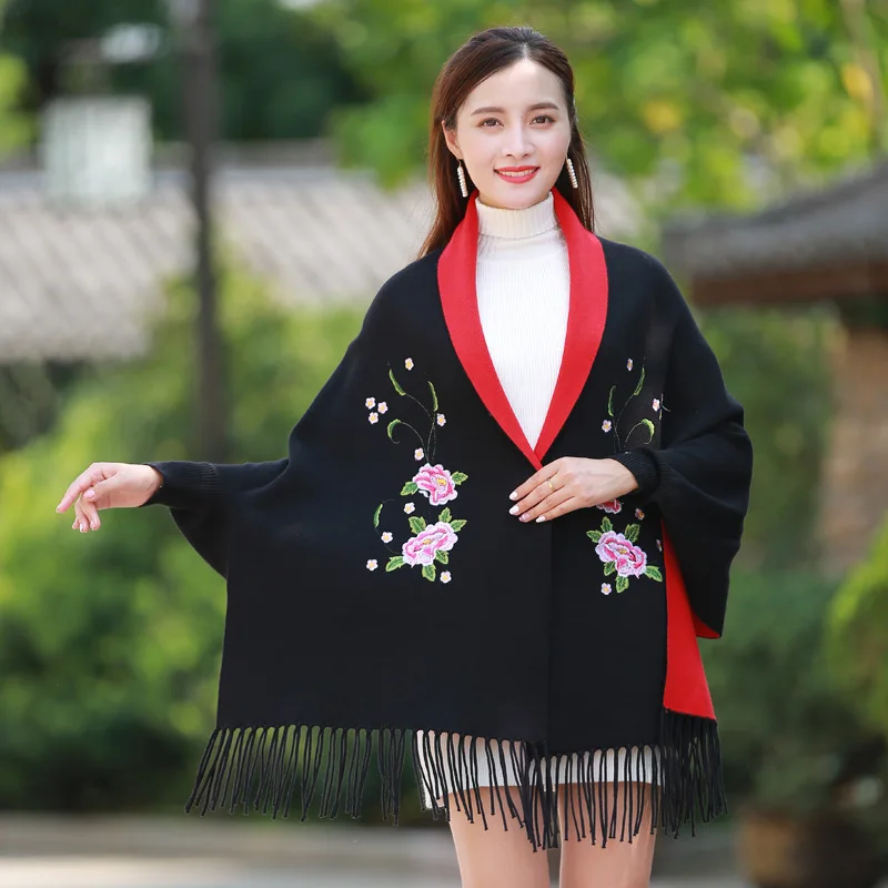Winter Artificial Cashmere Poncho Women Oversize Out Wear Scarf Solid Design Cloak Female Long Batwing Sleeve Coat Vintage Shawl
Winter Artificial Cashmere Poncho Women Oversize Out Wear Scarf Solid Design Cloak Female Long Batwing Sleeve Coat Vintage Shawl