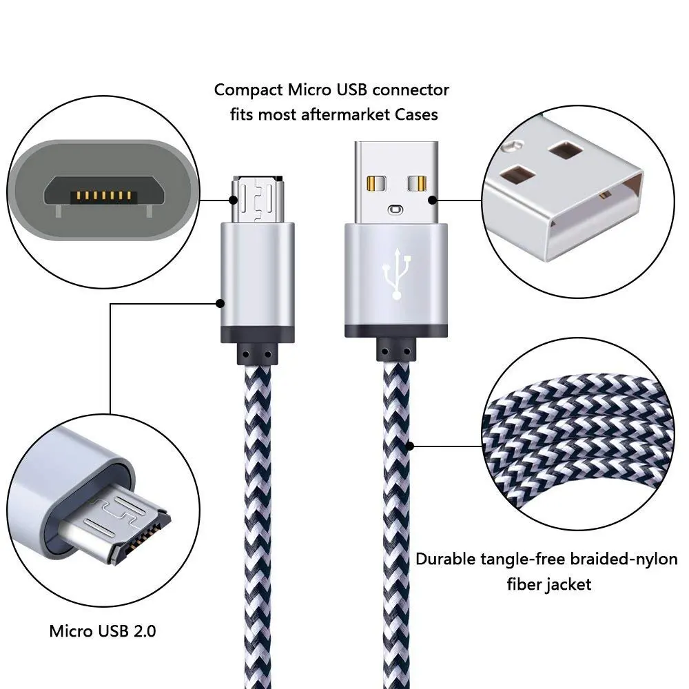 Кабель Micro USB CXV 2.4A для samsung S6 S7 huawei P7 oneplus кабель быстрой зарядки и передачи данных