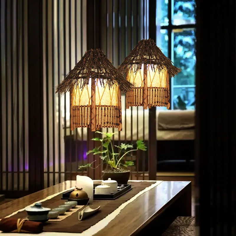 New Chinese style bamboo chandelier creative bamboo restaurant hot pot hotel homestay study living room bamboo lantern.
New Chinese style bamboo chandelier creative bamboo restaurant hot pot hotel homestay study living room bamboo lantern.