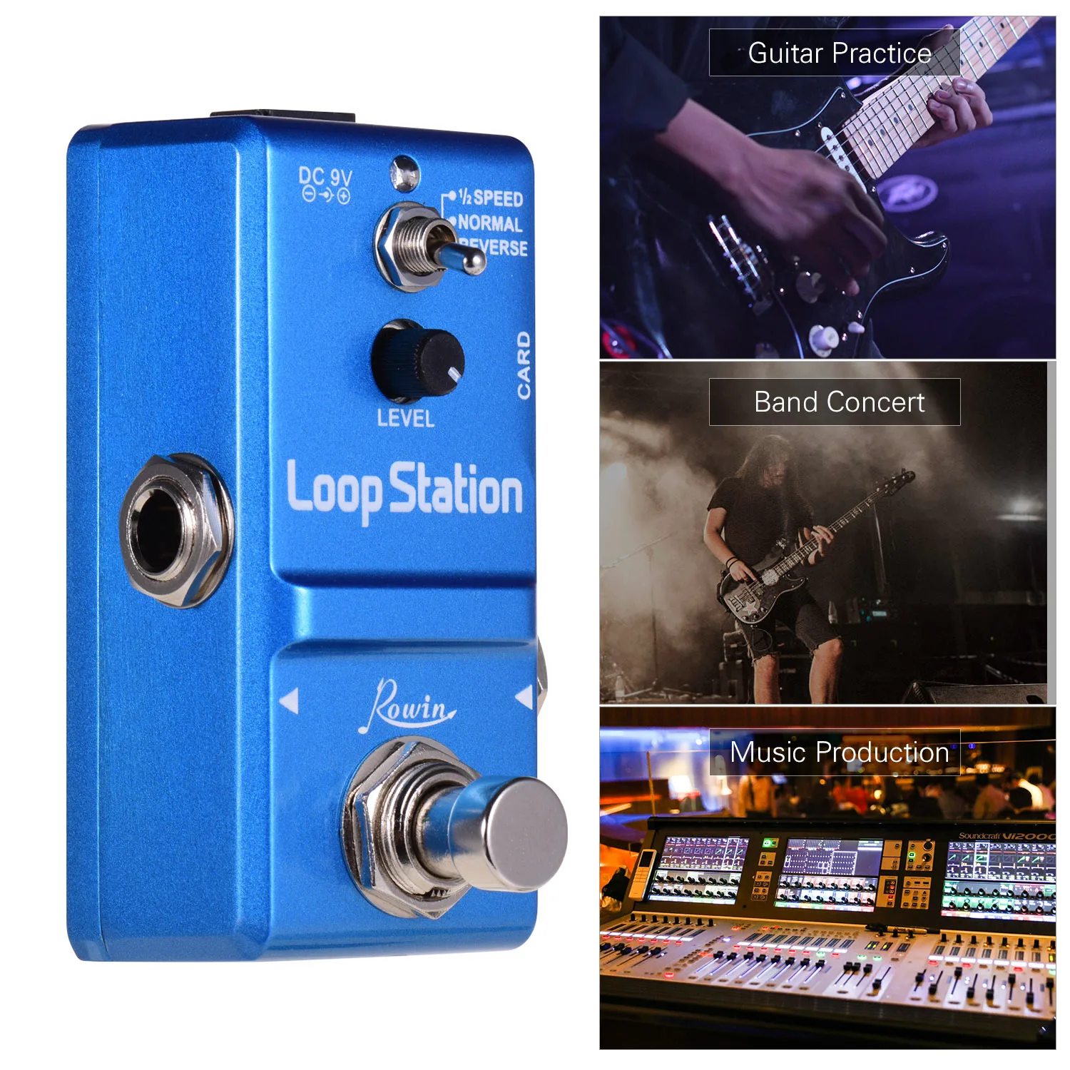 Rowin Loop Station Mini Guitar Looper Effect Pedal 10 Minutes Recording Time 3 Working Modes True Bypass Full Metal Shell
Rowin Loop Station Mini Guitar Looper Effect Pedal 10 Minutes Recording Time 3 Working Modes True Bypass Full Metal Shell