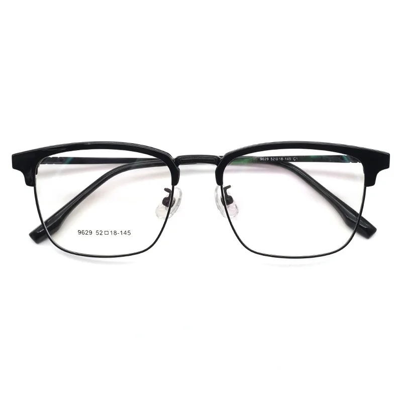 Prescription Glasses 52-18-145 Metal Glasses Stainless Steel TR90 Stitching Square-Rimmed Glasses Glasses Wholesale 9629
Prescription Glasses 52-18-145 Metal Glasses Stainless Steel TR90 Stitching Square-Rimmed Glasses Glasses Wholesale 9629