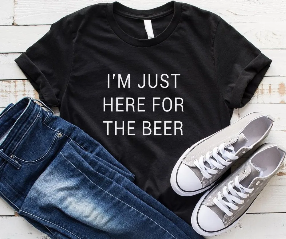 Women T Shirt I'm Just Here For The Beer Print Tshirt Women Short Sleeve O Neck Loose T-shirt Ladies Summer Causal Tee Shirt
Women T Shirt I'm Just Here For The Beer Print Tshirt Women Short Sleeve O Neck Loose T-shirt Ladies Summer Causal Tee Shirt