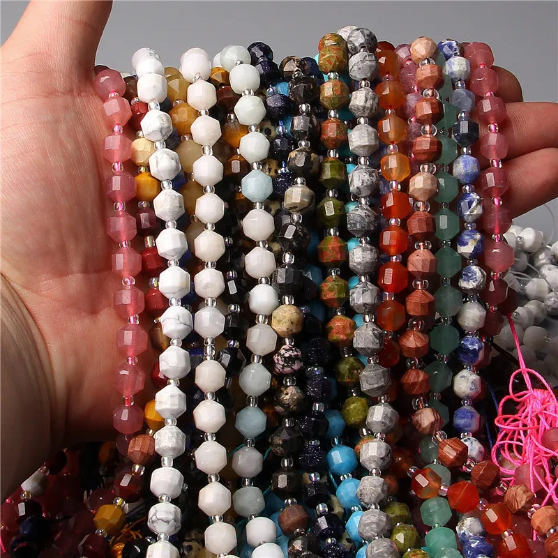 Natural Faceted Gems Mineral Beads Agates Tiger Eye Amazonite OIive Shape Stone Loose Spacer Beads for DIY Jewelry Making 7.5"
Natural Faceted Gems Mineral Beads Agates Tiger Eye Amazonite OIive Shape Stone Loose Spacer Beads for DIY Jewelry Making 7.5"