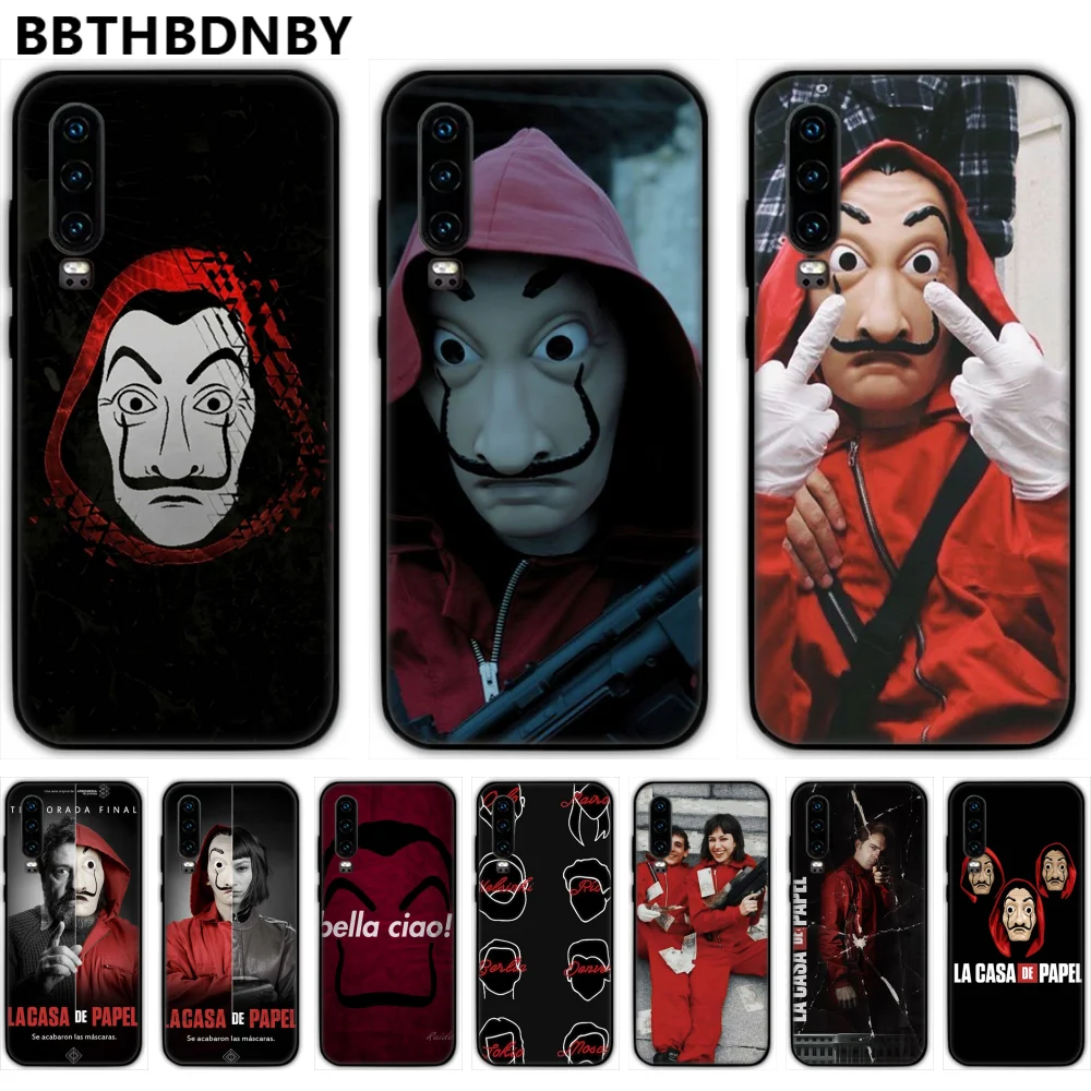 Бумажный дом мобильный чехол для ТВ серии деньги Huawei P9 P10 P20 P30 Pro Lite smart Mate 10 20 Y5 Y6 Y7