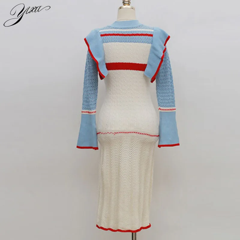 Elegant Woman Knit Pencil Dress Ruffles Slim Bodycon Knitted Dress for Woman OL Casual Warm Dresses Autumn Dress for Woman
Elegant Woman Knit Pencil Dress Ruffles Slim Bodycon Knitted Dress for Woman OL Casual Warm Dresses Autumn Dress for Woman
