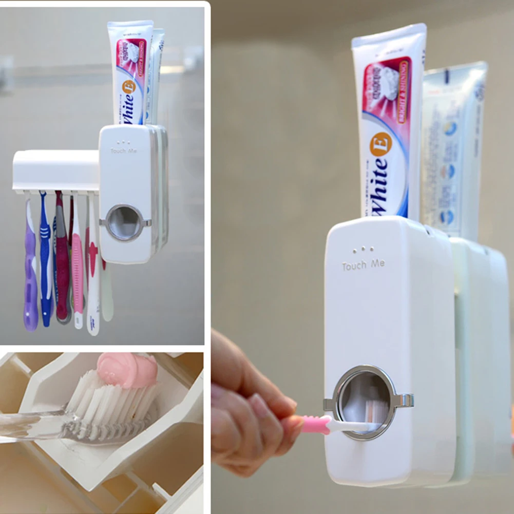 Home Improvement Automatic Toothpaste Dispenser with Five-Slot Toothbrush Holder Set Wall Mount Stand
Home Improvement Automatic Toothpaste Dispenser with Five-Slot Toothbrush Holder Set Wall Mount Stand