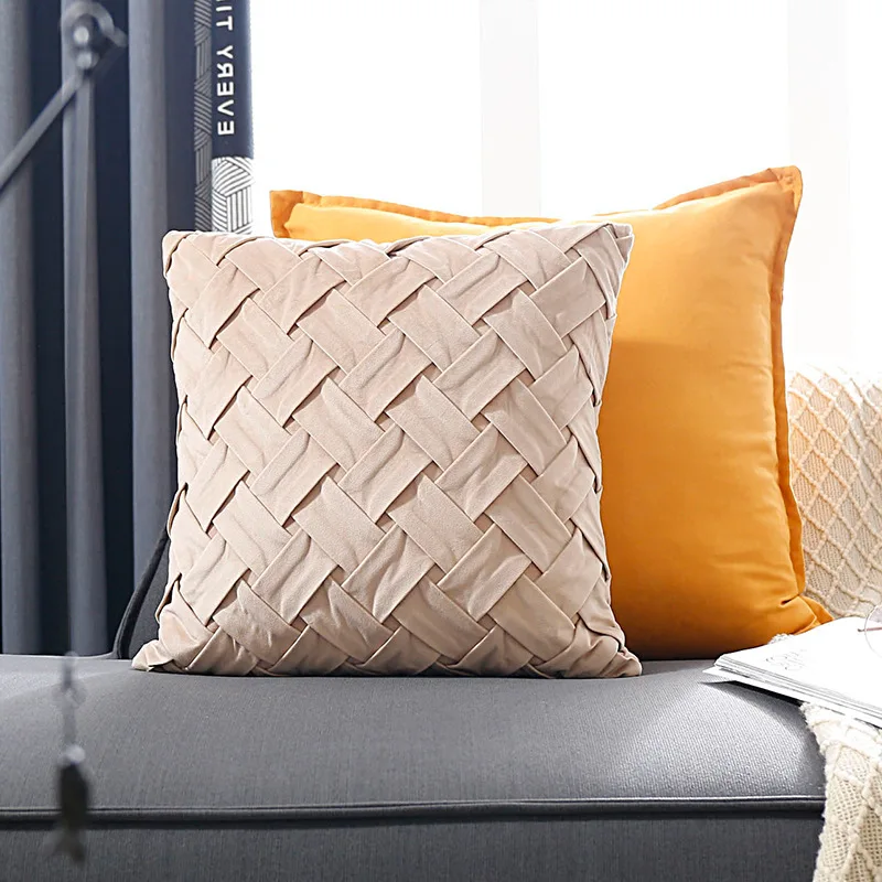 Modern Minimalist Pillow Woven Nordic Velvet Sofa Cushion Living Room Backrest Cushion Pillowcase Home
Modern Minimalist Pillow Woven Nordic Velvet Sofa Cushion Living Room Backrest Cushion Pillowcase Home