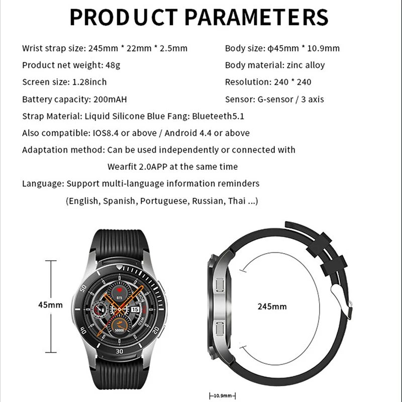 Men Sport Smart Watch IP68 waterproof Touch HD Screen Smartwatch Fitness Tracker Heart Rate watches men's wristwatch Android
Men Sport Smart Watch IP68 waterproof Touch HD Screen Smartwatch Fitness Tracker Heart Rate watches men's wristwatch Android