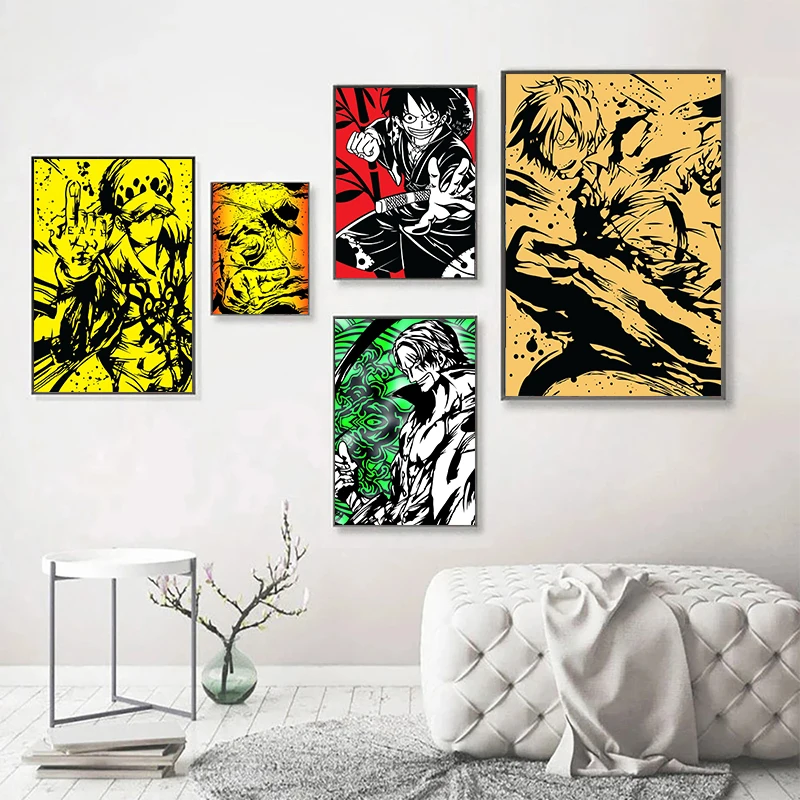 One Piese Luffy Ace Law Sanji Shanks Posters Japanese Anime Canvas Painting Wall Art Print Mural Pictures Boys Room Home Decor
One Piese Luffy Ace Law Sanji Shanks Posters Japanese Anime Canvas Painting Wall Art Print Mural Pictures Boys Room Home Decor