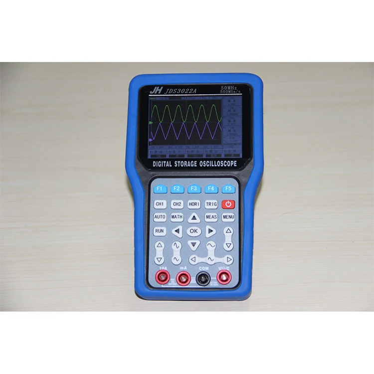2 Channel Handheld Digital Oscilloscope with Multimeter 30Mhz 250Msa/s Sample Rate