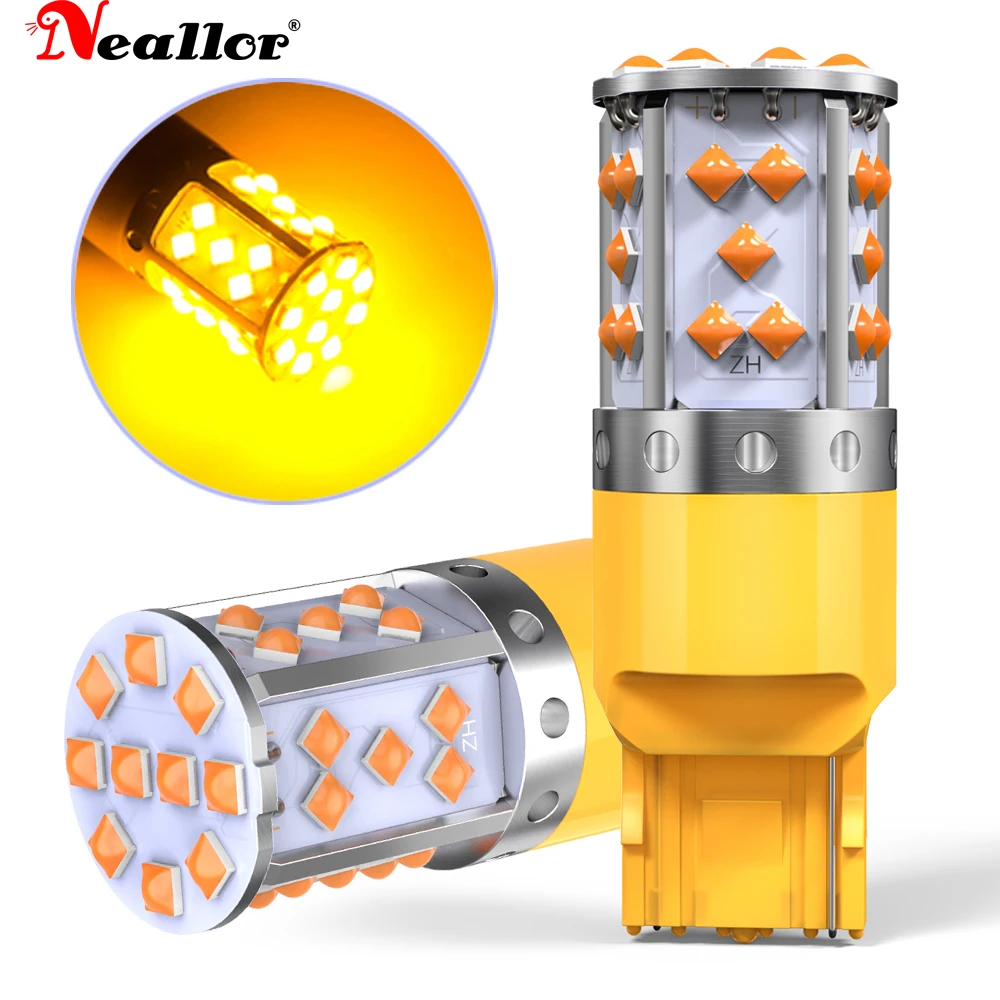 

2x 1156 Ba15s P21W Bau15s PY21W T20 7440 WY21W 7506 7507 LED CANBUS Error Free Car Light Bulb No Hyper Flash Amber Yellow Diode