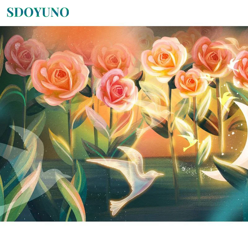 SDOYUNO 60x75cm Paint By Numbers Flowers DIY Painting By Numbers On Canvas Digital Hand Painting Rose Frameless Home Decor
SDOYUNO 60x75cm Paint By Numbers Flowers DIY Painting By Numbers On Canvas Digital Hand Painting Rose Frameless Home Decor