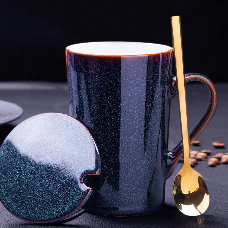 400ML Retro Ceramic Coffee Cup for Women and Men Creative European Household Mug With Lid Spoon Coffee Milk Cup
400ML Retro Ceramic Coffee Cup for Women and Men Creative European Household Mug With Lid Spoon Coffee Milk Cup