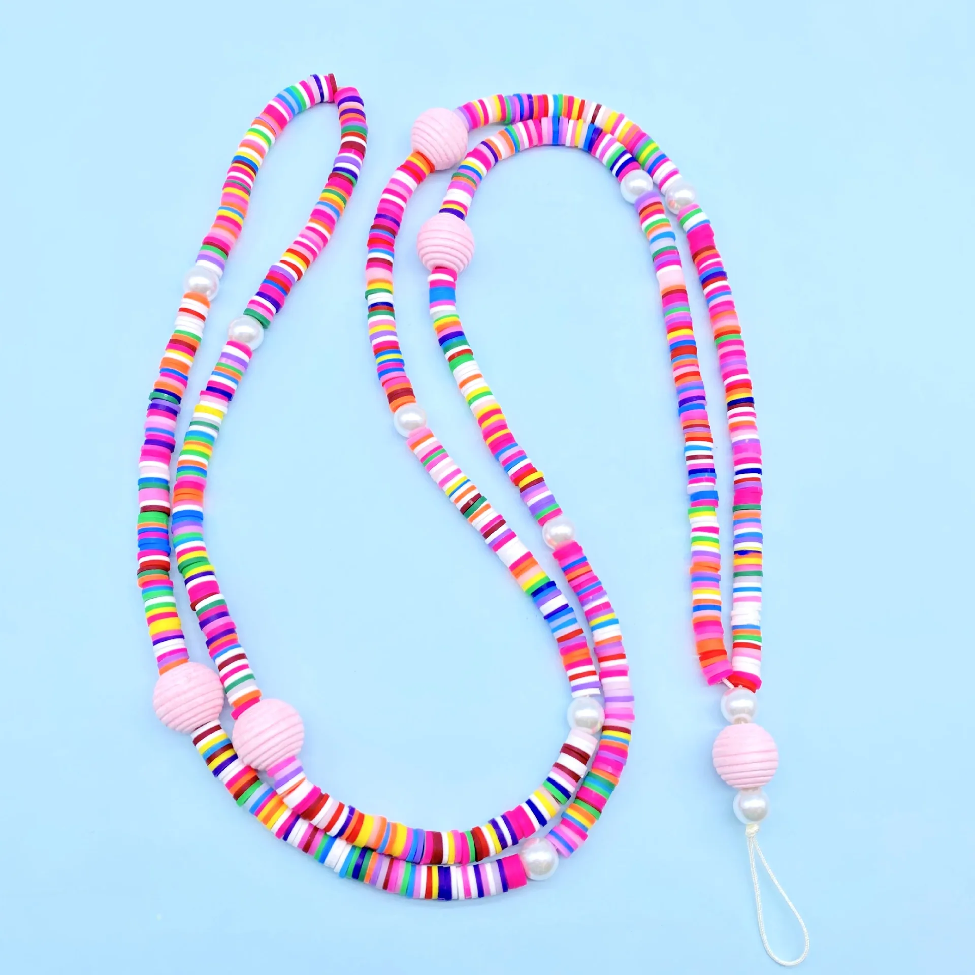 Fashion Pink Soft Pottery Chain Beaded Trendy Women Outside Casual Accessory Necklace Gift Mobile Phone Hanging Rope
Fashion Pink Soft Pottery Chain Beaded Trendy Women Outside Casual Accessory Necklace Gift Mobile Phone Hanging Rope