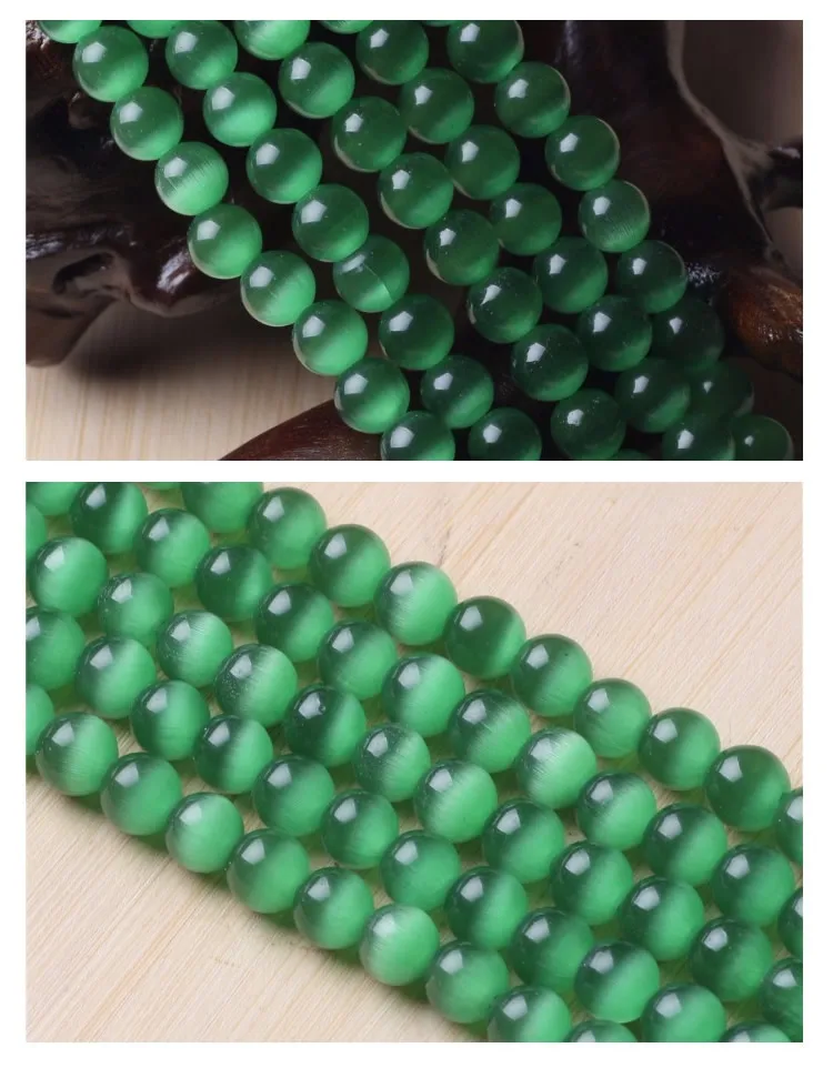 AAA Lack dark green Cat Eye Beads Hight Quality Smooth Round Loose Beads For Jewelry Making Opal Stone DIY Bracelet 15"Strand 4-
AAA Lack dark green Cat Eye Beads Hight Quality Smooth Round Loose Beads For Jewelry Making Opal Stone DIY Bracelet 15"Strand 4-