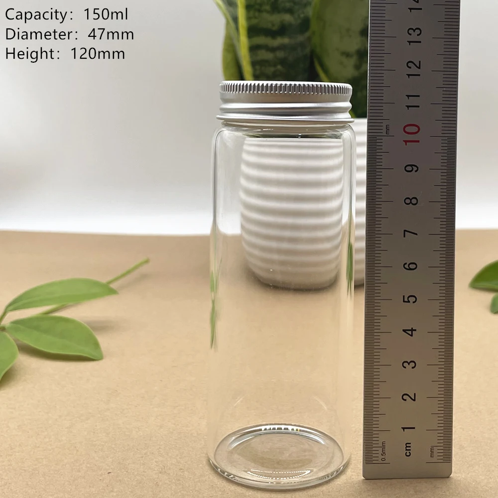 6 Pieces 47*120mm 150ml Aluminum Caps Glass Bottles Spicy Storage Jar Bottle Food Containers Glass spice candy Jars Vials
6 Pieces 47*120mm 150ml Aluminum Caps Glass Bottles Spicy Storage Jar Bottle Food Containers Glass spice candy Jars Vials