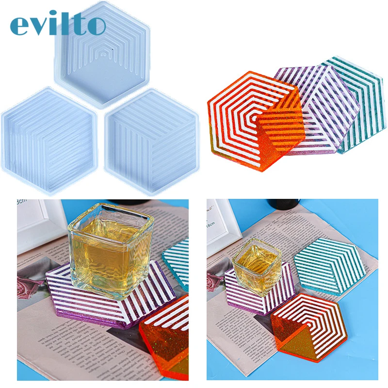 Geometric Stripe Coaster Mold DIY Glue Clear Epoxy Mold Silicone Resin Mold for Casting With Crafts Home Decoration Making Tool
Geometric Stripe Coaster Mold DIY Glue Clear Epoxy Mold Silicone Resin Mold for Casting With Crafts Home Decoration Making Tool