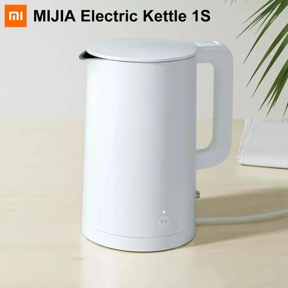 Электрический чайник XIAOMI MIJIA 1S, изоляция 55 ℃, быстрое закипание 304, чайник из нержавеющей стали, кухонный чайник 2022 л, термос, фляга Новинка 
Электрический чайник XIAOMI MIJIA 1S, изоляция 55 ℃, быстрое закипание 304, чайник из нержавеющей стали, кухонный чайник 2022 л, термос, фляга Новинка
