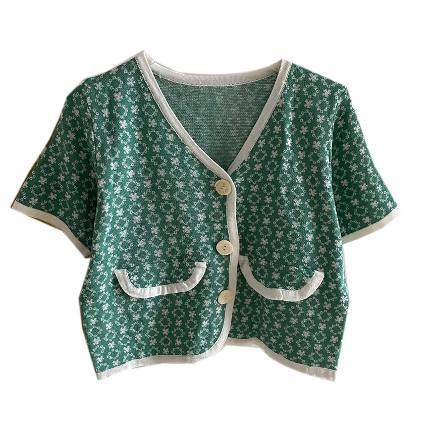 Harajuku Tops Summer Thin Knitted T Shirt Women Short Sleeve Knit Cardigan Mujer DesignerVintage Tshirt Tee Shirt Femme
Harajuku Tops Summer Thin Knitted T Shirt Women Short Sleeve Knit Cardigan Mujer DesignerVintage Tshirt Tee Shirt Femme
