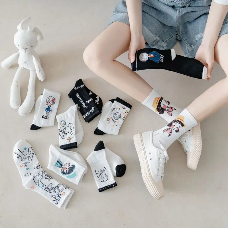 Hot Selling Cartoon Character Men Women Couple Middle Tube Socks Four Seasons Pure Cotton Casual Sports Sock Lovely Littlegirls
Hot Selling Cartoon Character Men Women Couple Middle Tube Socks Four Seasons Pure Cotton Casual Sports Sock Lovely Littlegirls