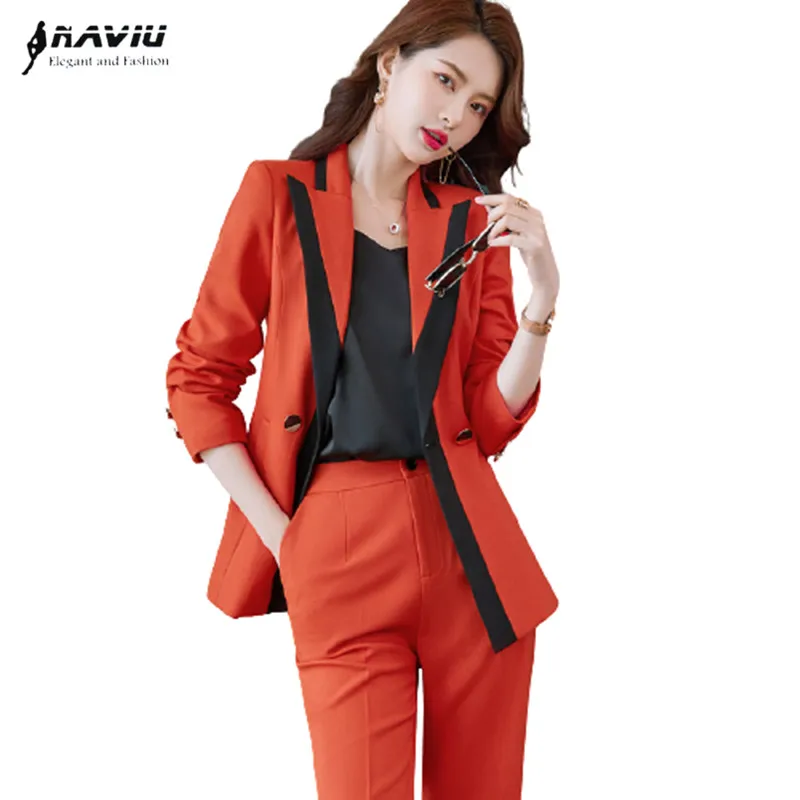 Orange Suits Women High End Professional Temperament 2021 New Autumn Fashion Slim Blazer And Pants Office Ladies Work Wear Black
Orange Suits Women High End Professional Temperament 2021 New Autumn Fashion Slim Blazer And Pants Office Ladies Work Wear Black