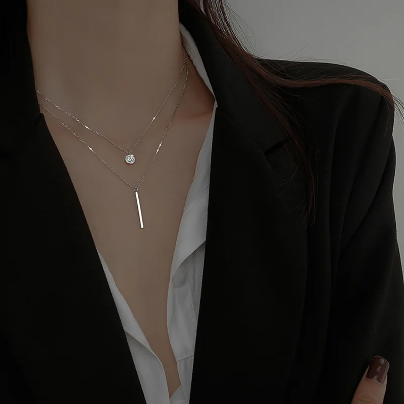 Silver Color Long Tassel Zircon Geometric Pendant Necklace Female Shiny Crystal Clavicle Chain Fashion New Design Jewelry Gift
Silver Color Long Tassel Zircon Geometric Pendant Necklace Female Shiny Crystal Clavicle Chain Fashion New Design Jewelry Gift