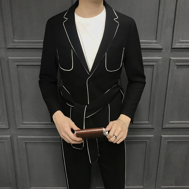 2021 new custom latest design belt decoration men's slim fit dress groom wedding dinner fashion trend suit Ternos Masculino
2021 new custom latest design belt decoration men's slim fit dress groom wedding dinner fashion trend suit Ternos Masculino