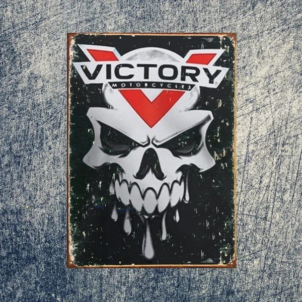 Классический винтажный жестяной знак Victory с логотипом мотоцикла и черепа, металлический художественный постер, ретро Таверна, торт
Классический винтажный жестяной знак Victory с логотипом мотоцикла и черепа, металлический художественный постер, ретро Таверна, торт