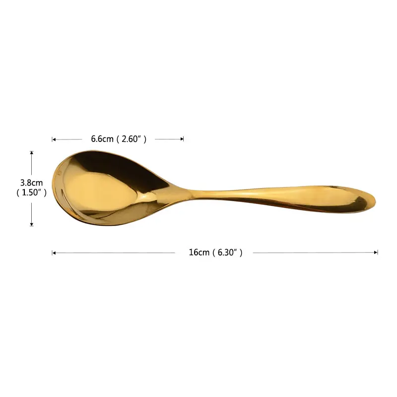 QueenTime Dinner Spoon Stainless Steel Large Spoon Tableware Serving Spoon Dinnerware Mixing Spoon Kitchen Vacuum Plating Spoon
QueenTime Dinner Spoon Stainless Steel Large Spoon Tableware Serving Spoon Dinnerware Mixing Spoon Kitchen Vacuum Plating Spoon