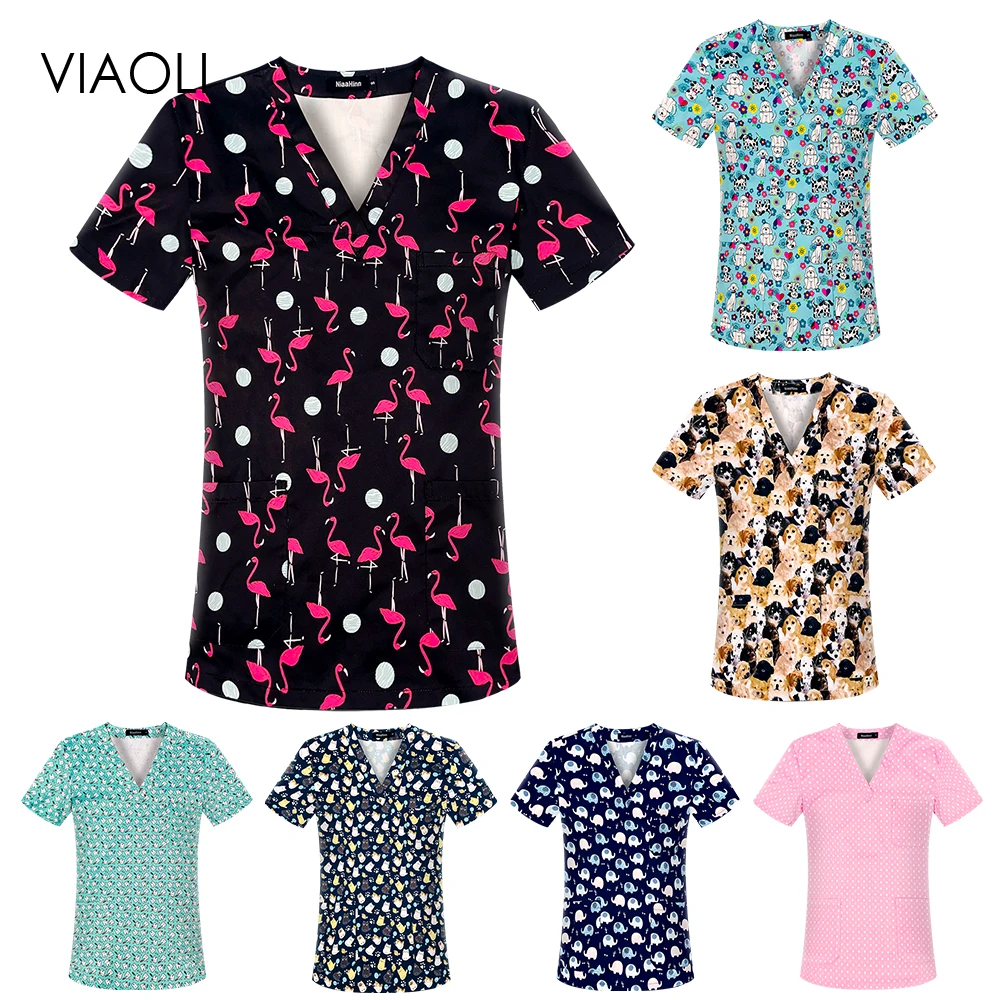 Топы с коротким рукавом и V-образным вырезом для мужчин и женщин, модная Рабочая Униформа с разноцветным мультяшным принтом для медсестер, р...
Топы с коротким рукавом и V-образным вырезом для мужчин и женщин, модная Рабочая Униформа с разноцветным мультяшным принтом для медсестер, р...