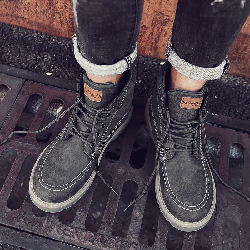 Туфли мужские спортивные водонепроницаемые, повседневные, без застежки, плоская подошва, высокие берцы
Туфли мужские спортивные водонепроницаемые, повседневные, без застежки, плоская подошва, высокие берцы