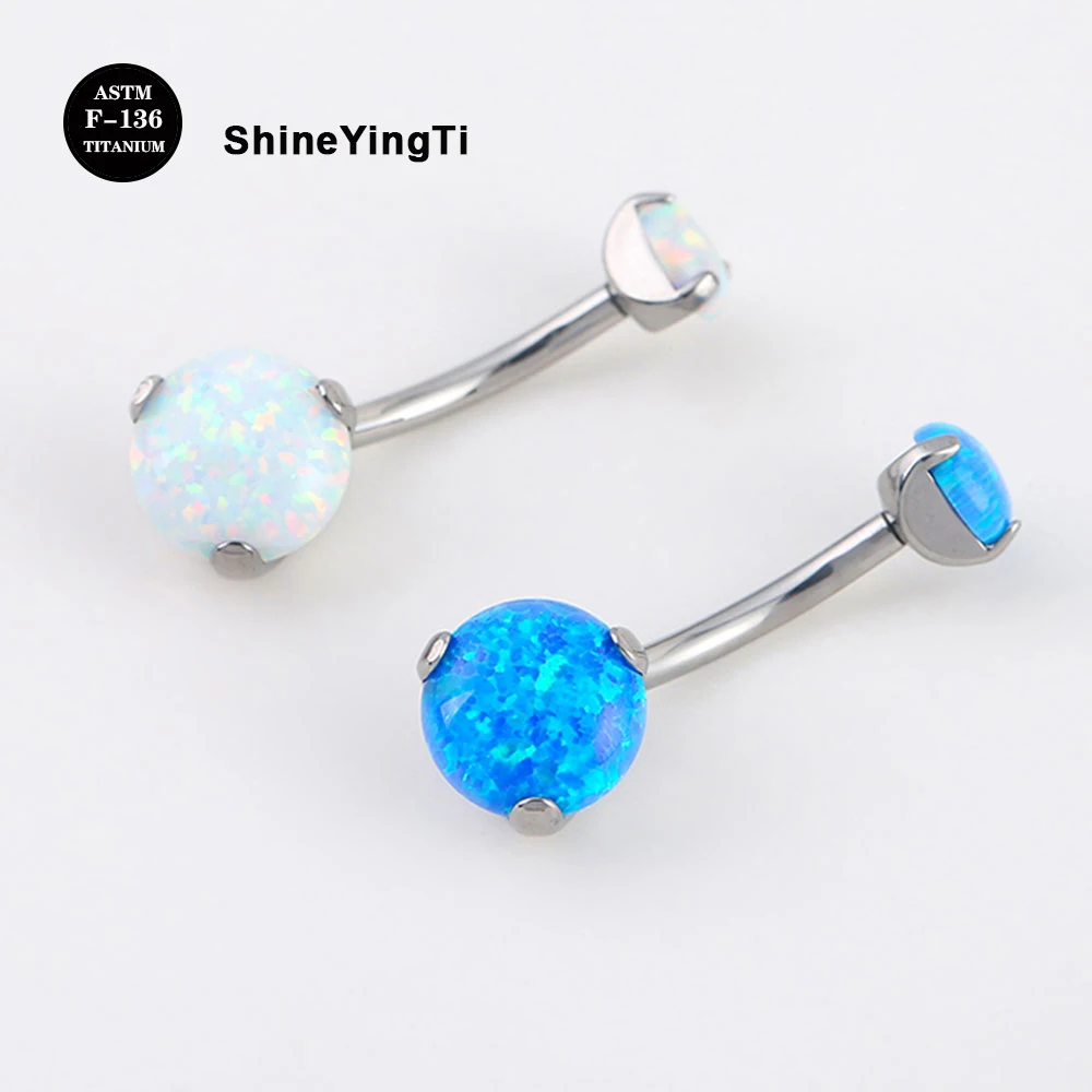 ShineYingTi 14G ASTM F136 Titanium Internal Thread White Blue Opal Belly Button Ring Jewelry for Belly Navel Piercings
ShineYingTi 14G ASTM F136 Titanium Internal Thread White Blue Opal Belly Button Ring Jewelry for Belly Navel Piercings