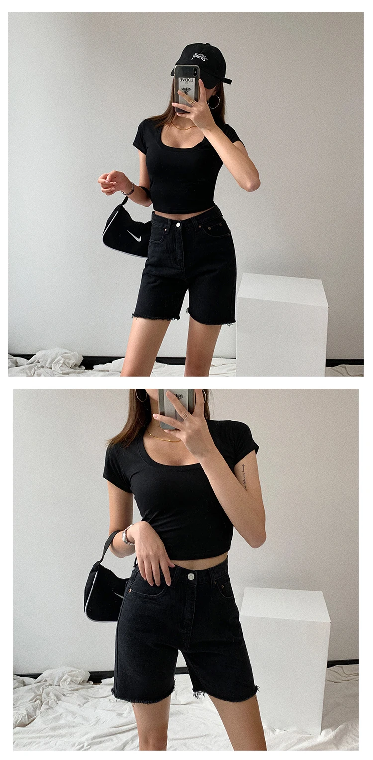 Denim Shorts Women 2021 New High Waist Summer Harajuku Blue Shorts Casual Basic Elegant Fashion Y2k Shorts Korean Style
Denim Shorts Women 2021 New High Waist Summer Harajuku Blue Shorts Casual Basic Elegant Fashion Y2k Shorts Korean Style