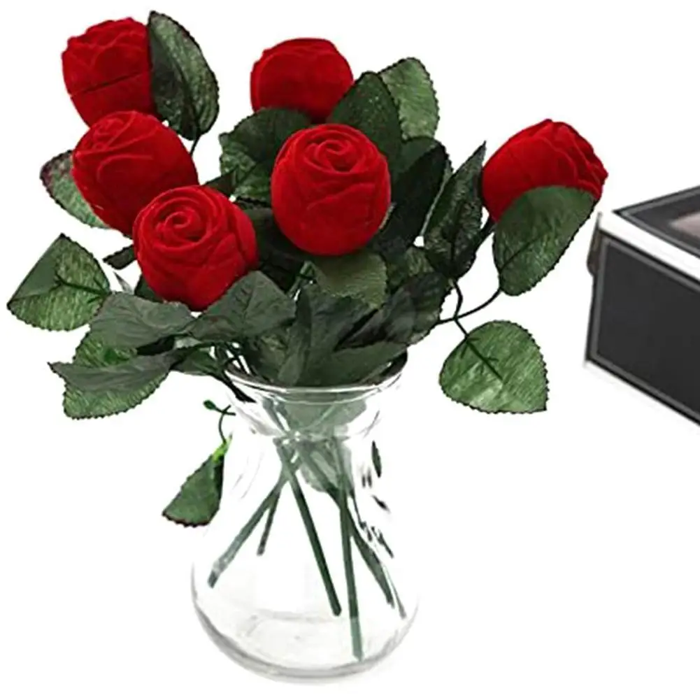 1PC Rose Love Heart Romantic Wedding Ring Box Cases Gift Earring Necklace Box Jewelry Display Case Pendant C0X3
1PC Rose Love Heart Romantic Wedding Ring Box Cases Gift Earring Necklace Box Jewelry Display Case Pendant C0X3