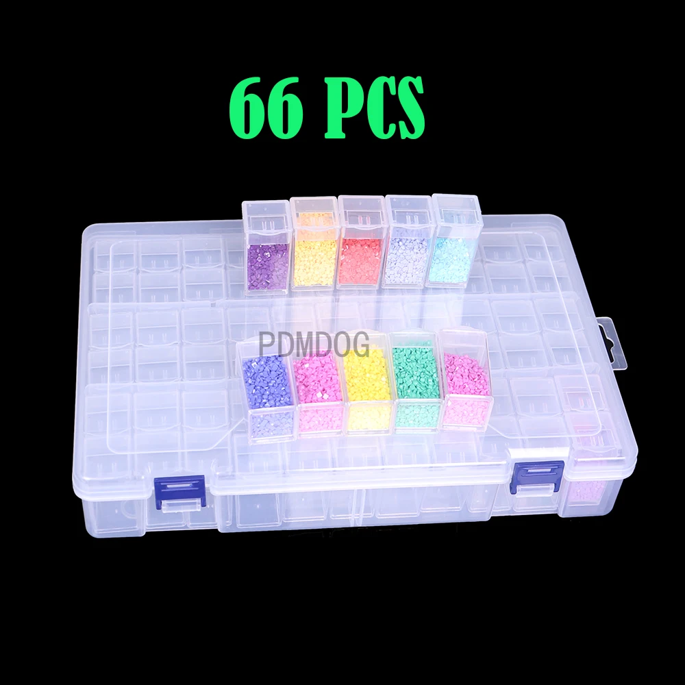 Diamond Painting Tools Accessories Beads Storage Box 66/64/60/114 Slots Plastic Storage Organizer For Embroid Beads Container
Diamond Painting Tools Accessories Beads Storage Box 66/64/60/114 Slots Plastic Storage Organizer For Embroid Beads Container