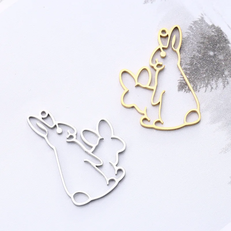 100% Satinless Steel Hollow Rabbit Charm For Jewelry Making Gold/Silver Color Metal Hollow Rabbit Charm Wholesale 10pcs
100% Satinless Steel Hollow Rabbit Charm For Jewelry Making Gold/Silver Color Metal Hollow Rabbit Charm Wholesale 10pcs