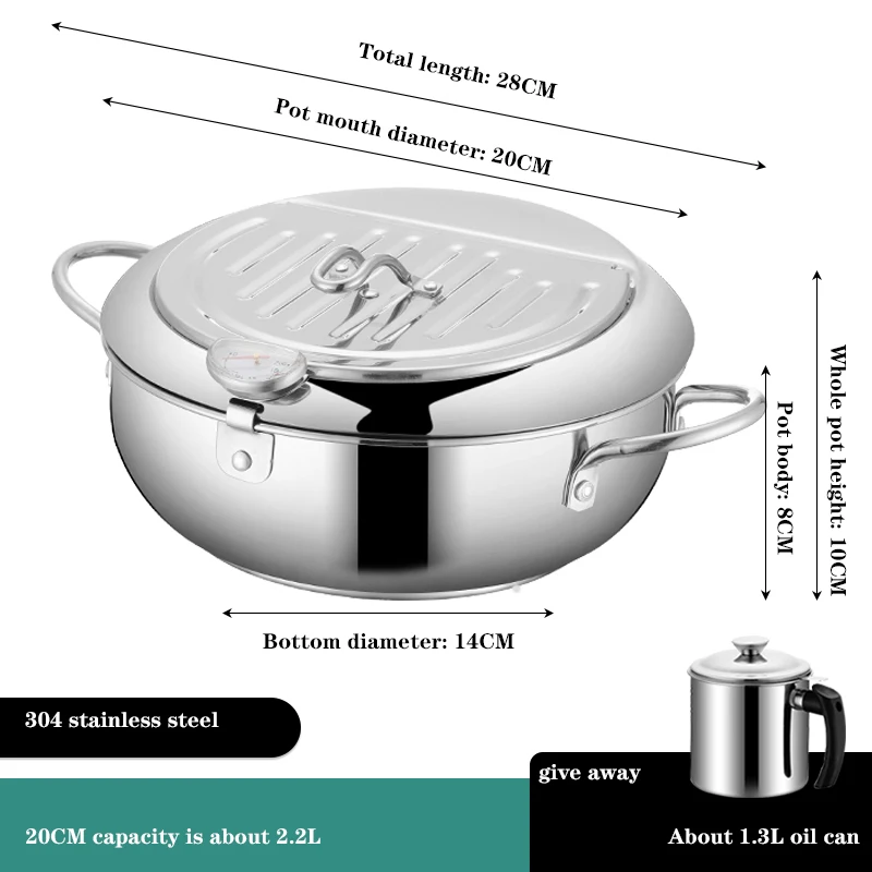 Household Mini Induction Cooker Stainless Steel Tempura Frying Pan Temperature Control Fried Chicken Frying Pan Kitchen Tool
Household Mini Induction Cooker Stainless Steel Tempura Frying Pan Temperature Control Fried Chicken Frying Pan Kitchen Tool