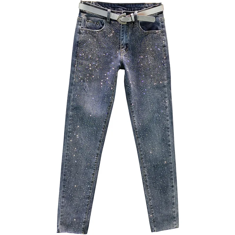 Hot Drilling Jeans Women's 2020 Autumn New Diamond Denim Pants Lady's Elastic Slim High Waist Pencil Pants All-match
Hot Drilling Jeans Women's 2020 Autumn New Diamond Denim Pants Lady's Elastic Slim High Waist Pencil Pants All-match