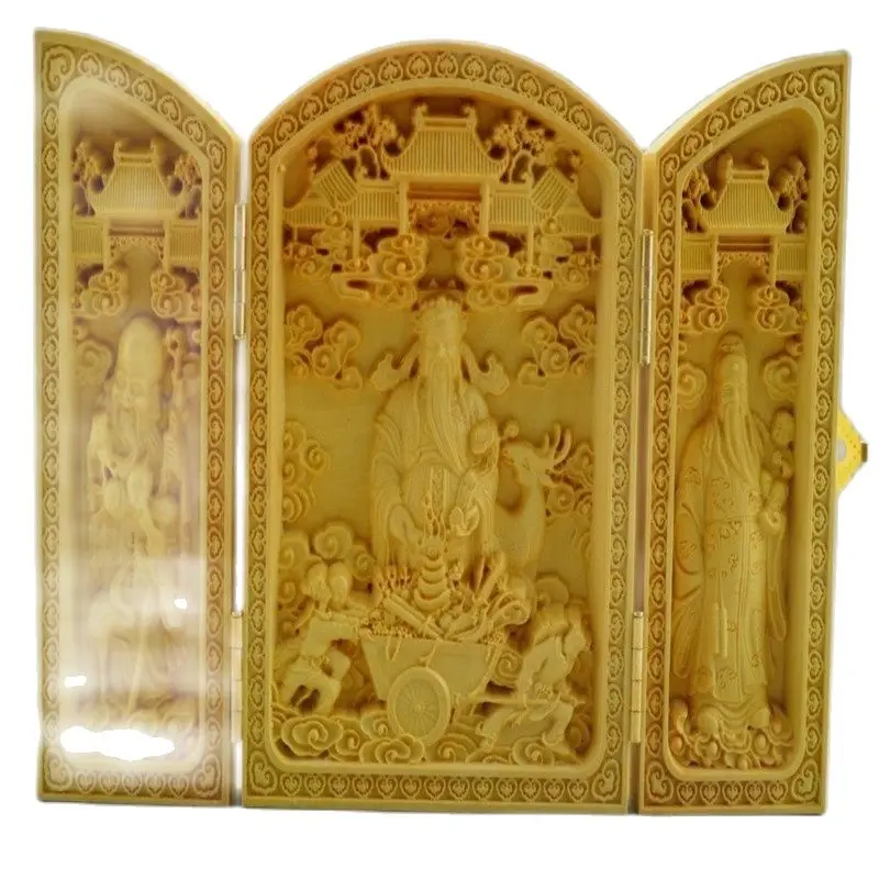 Decorated Boxwood Highly Difficulty Carved God Of Wealth Statue Folding Box AS
Decorated Boxwood Highly Difficulty Carved God Of Wealth Statue Folding Box AS