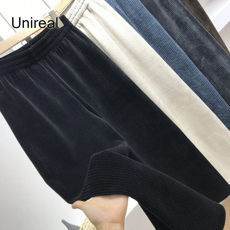 Unireal 2020 Autumn Winter Women Wide Leg Pants High Waist Casual Pants Thick Warm Loose Corduroy Pants
Unireal 2020 Autumn Winter Women Wide Leg Pants High Waist Casual Pants Thick Warm Loose Corduroy Pants