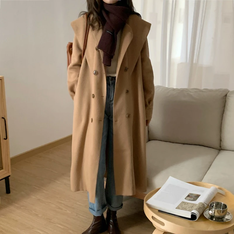 Alien Kitty 2020 Retro Blends Women Solid Coats Double Breasted Winter Vintage Elegant Loose Female Chic Casual Long Clothe
Alien Kitty 2020 Retro Blends Women Solid Coats Double Breasted Winter Vintage Elegant Loose Female Chic Casual Long Clothe