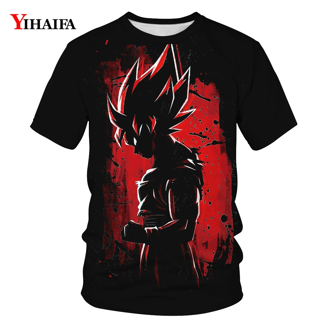 Летние мужские футболки Аниме Мужская 3D футболка Dragon Ball Z Goku Super Saiyan с принтом