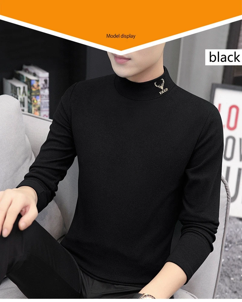 Half-High Collar Men's Bottoming Shirt 2022 Spring And Autumn Embroidery Long-Sleeved T-shirt Warm Top Trendy Fashion Clothing
Half-High Collar Men's Bottoming Shirt 2022 Spring And Autumn Embroidery Long-Sleeved T-shirt Warm Top Trendy Fashion Clothing