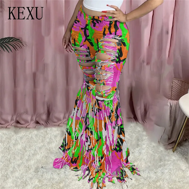 KEXU Camouflage Print High Waist Ripped Flare Jeans with Tassel Pockets Trousers Bell Bottoms Hole Denim Plus Size S-XXL Pants
KEXU Camouflage Print High Waist Ripped Flare Jeans with Tassel Pockets Trousers Bell Bottoms Hole Denim Plus Size S-XXL Pants
