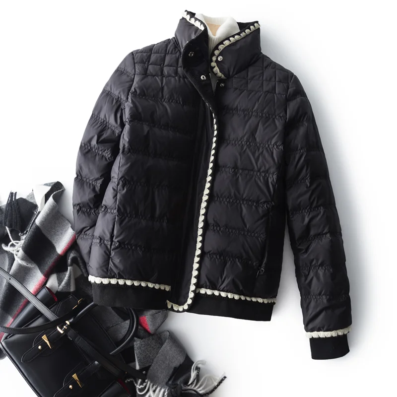 Winter Women Ultra Light Warm 90% White Duck Down Jacket Female Stand Collar Short Parkas Streetwear Black Down Coat Outwear
Winter Women Ultra Light Warm 90% White Duck Down Jacket Female Stand Collar Short Parkas Streetwear Black Down Coat Outwear