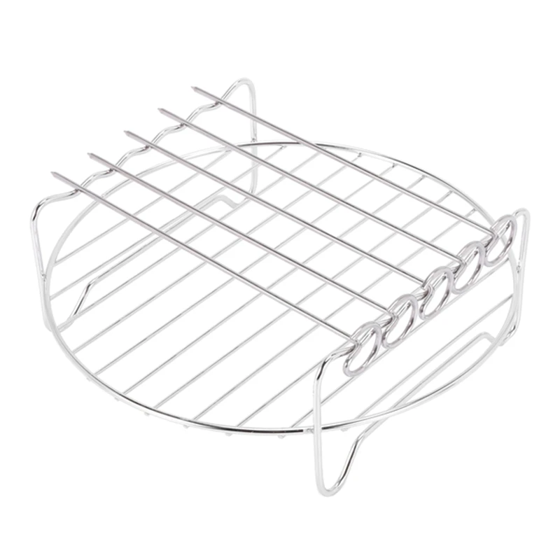Air Fryer Accessories-Air Fryer Rack Set of 2, Multi-Purpose Double Layer Rack with Skewer, Compatible with XL Power
Air Fryer Accessories-Air Fryer Rack Set of 2, Multi-Purpose Double Layer Rack with Skewer, Compatible with XL Power