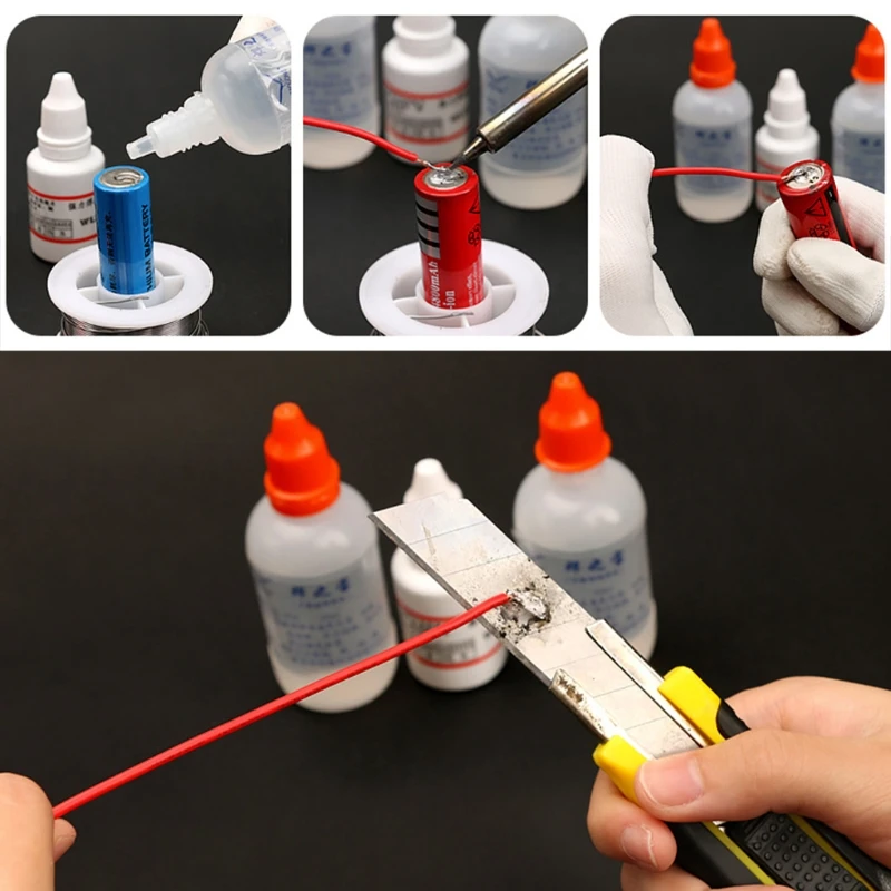25ml Powerful Rosin Soldering Agent No-clean Flux Stainless Steel White Plate Iron 18650 Battery Welding Water Liquid Flux
25ml Powerful Rosin Soldering Agent No-clean Flux Stainless Steel White Plate Iron 18650 Battery Welding Water Liquid Flux