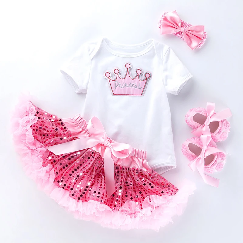 Mosengkw Luxury Sequins Birthday Baby Romper Dress Set 4pcs Summer Multicolor Dress Set With Shoes Hairband
Mosengkw Luxury Sequins Birthday Baby Romper Dress Set 4pcs Summer Multicolor Dress Set With Shoes Hairband